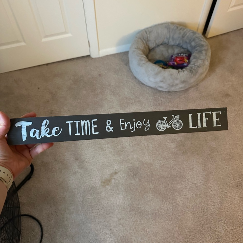 Gray Inspirational Wall Decor Sign